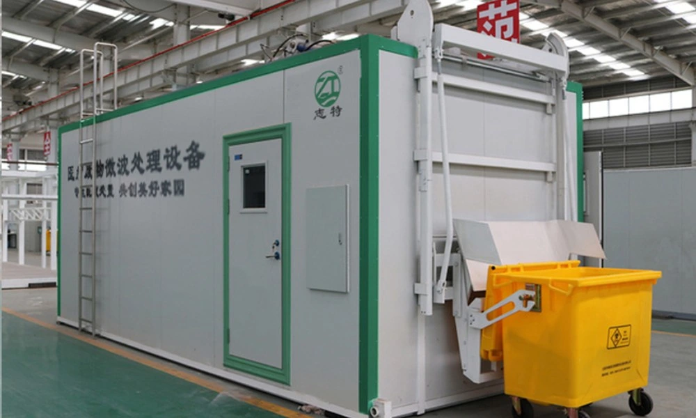 Medical Waste Electrical Microwave Disinfection Equipment with Shredder Crushing Machine