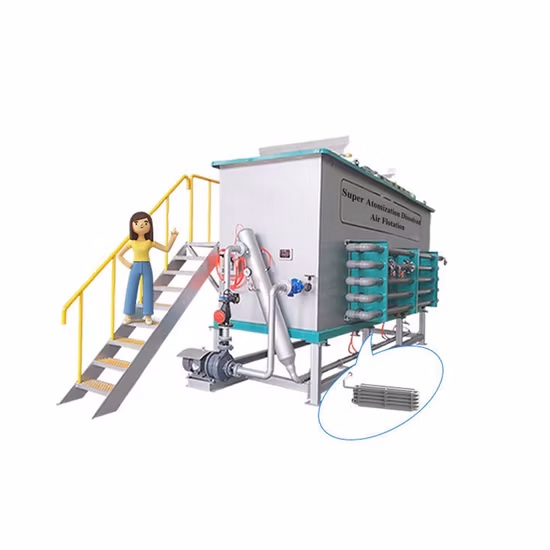 Equipo de flotación por aire disuelto para el tratamiento de aguas residuales de sacrificio