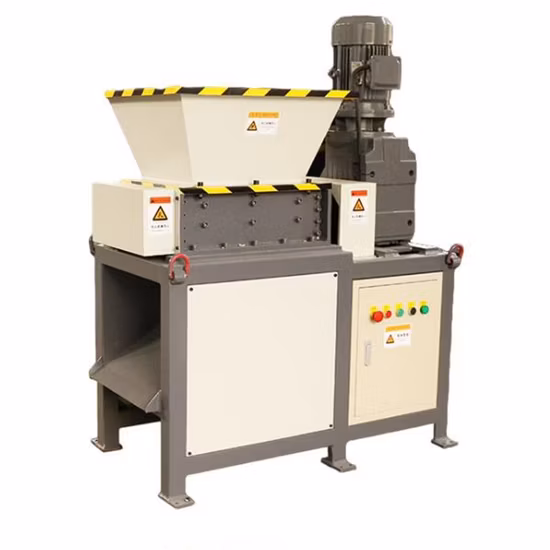 Equipo de tratamiento de residuos de trituradora de basura de madera plástica de cartón de residuos primario de doble eje